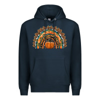 Navy fall pumpkin rainbow Premium Hoodie - HRA Design Shop