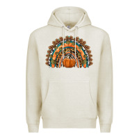 Oatmeal Heather fall pumpkin rainbow Premium Hoodie - HRA Design Shop