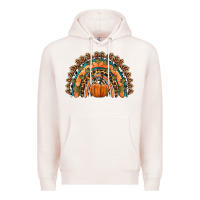 Pale Pink fall pumpkin rainbow Premium Hoodie - HRA Design Shop