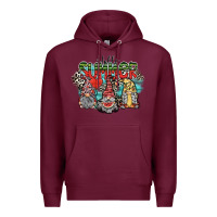 Burgundy hello summer Premium Hoodie - SublimationCraftShop