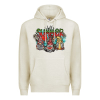 Oatmeal Heather hello summer Premium Hoodie - SublimationCraftShop