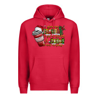 Cardinal Coffee  Jesus Premium Hoodie - CowhideDigitalArt