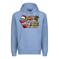 Colony Blue Coffee  Jesus Premium Hoodie - CowhideDigitalArt