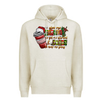 Oatmeal Heather Coffee  Jesus Premium Hoodie - CowhideDigitalArt