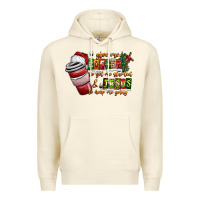Sandshell Coffee  Jesus Premium Hoodie - CowhideDigitalArt