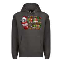 Smoke Coffee  Jesus Premium Hoodie - CowhideDigitalArt