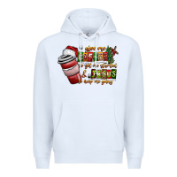 White Coffee  Jesus Premium Hoodie - CowhideDigitalArt