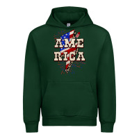 Forest Green America 4th of July Urban Hoodie - CowGirlArtShop