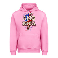 Fuchsia Pink America 4th of July Urban Hoodie - CowGirlArtShop