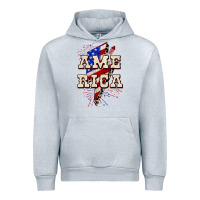 Heather Grey America 4th of July Urban Hoodie - CowGirlArtShop