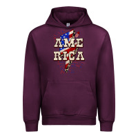 Mauve Wine America 4th of July Urban Hoodie - CowGirlArtShop