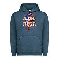 Pigment Midnight Navy America 4th of July Urban Hoodie - CowGirlArtShop