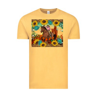 Vintage Mustard cowgirl Vintage Tee - Artiststas