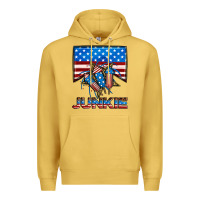 Antique Gold American junkie Premium Hoodie - Neo Western