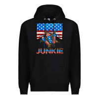 Black American junkie Premium Hoodie - Neo Western