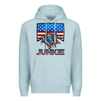 Blue Mist American junkie Premium Hoodie - Neo Western