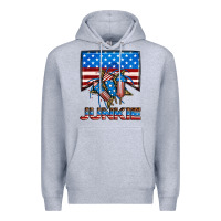 Heather Grey American junkie Premium Hoodie - Neo Western
