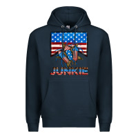 Navy American junkie Premium Hoodie - Neo Western