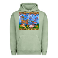Pigment Oil Green America farm animals truck 20oz skinny tumbler Urban Hoodie - Neo Western
