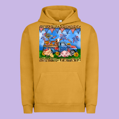 America Farm Animals Truck 20oz Skinny Tumbler Urban Hoodie Designed By Neo Western