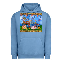 Pigment Pebble Blue America farm animals truck 20oz skinny tumbler Urban Hoodie - Neo Western