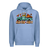 Colony Blue meet me af the pumpkin patch Premium Hoodie - CowhideDigitalArt