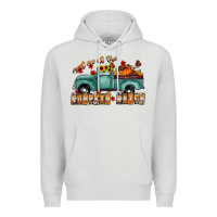 Dove Grey meet me af the pumpkin patch Premium Hoodie - CowhideDigitalArt