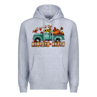 Heather Grey meet me af the pumpkin patch Premium Hoodie - CowhideDigitalArt