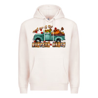 Pale Pink meet me af the pumpkin patch Premium Hoodie - CowhideDigitalArt