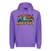 Purple meet me af the pumpkin patch Premium Hoodie - CowhideDigitalArt