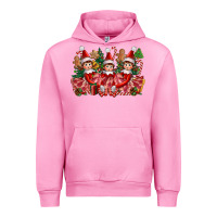 Fuchsia Pink Christmas girl elfs Urban Hoodie - FaDigitalArtStudio