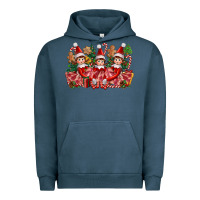 Pigment Midnight Navy Christmas girl elfs Urban Hoodie - FaDigitalArtStudio