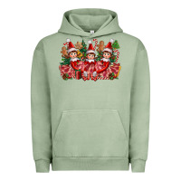 Pigment Oil Green Christmas girl elfs Urban Hoodie - FaDigitalArtStudio