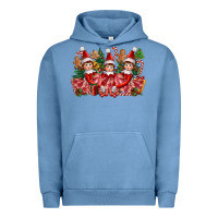 Pigment Pebble Blue Christmas girl elfs Urban Hoodie - FaDigitalArtStudio