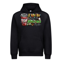 Black I Run On Coffee And Christmas Cheer Urban Hoodie - CowhideDigitalArt