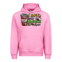Fuchsia Pink I Run On Coffee And Christmas Cheer Urban Hoodie - CowhideDigitalArt