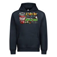 Navy I Run On Coffee And Christmas Cheer Urban Hoodie - CowhideDigitalArt