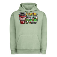 Pigment Oil Green I Run On Coffee And Christmas Cheer Urban Hoodie - CowhideDigitalArt