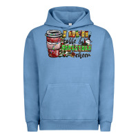 Pigment Pebble Blue I Run On Coffee And Christmas Cheer Urban Hoodie - CowhideDigitalArt