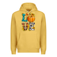 Antique Gold love pumpkin Premium Hoodie - HRA Design Shop