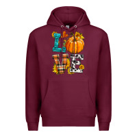 Burgundy love pumpkin Premium Hoodie - HRA Design Shop
