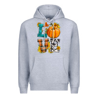 Heather Grey love pumpkin Premium Hoodie - HRA Design Shop