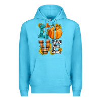 Ocean Blue love pumpkin Premium Hoodie - HRA Design Shop