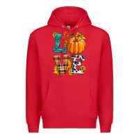 Red love pumpkin Premium Hoodie - HRA Design Shop