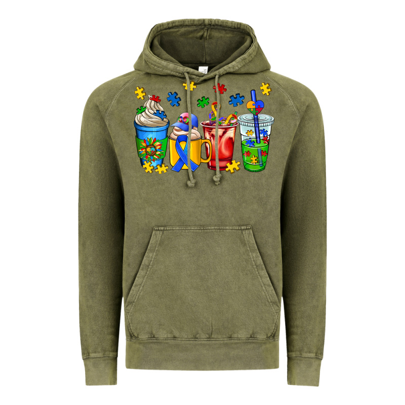 Autism Coffee Cup Vintage Hoodie by AdoDesignShop | Teevron