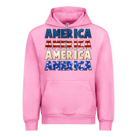 Fuchsia Pink America 4th of July Urban Hoodie - CowGirlArtShop