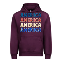 Mauve Wine America 4th of July Urban Hoodie - CowGirlArtShop