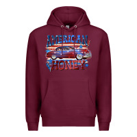 Burgundy American honey 4th of july Premium Hoodie - CowGirlArtShop