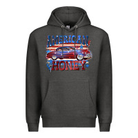 Charcoal Heather American honey 4th of july Premium Hoodie - CowGirlArtShop