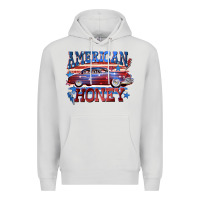 Dove Grey American honey 4th of july Premium Hoodie - CowGirlArtShop